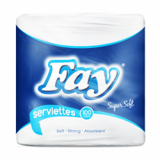 Fay Serviettes White - 100 Sheets