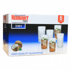 Redberry Assorted 6Pc Glass Set
