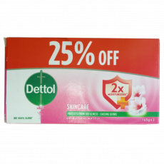 Pc-Dettol 165Gx3 Skincare Soap